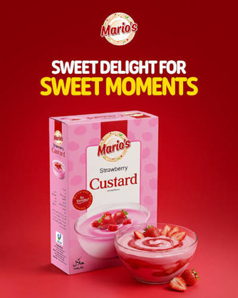 Picture of Marios Custard Strawberry Flavour 275GM