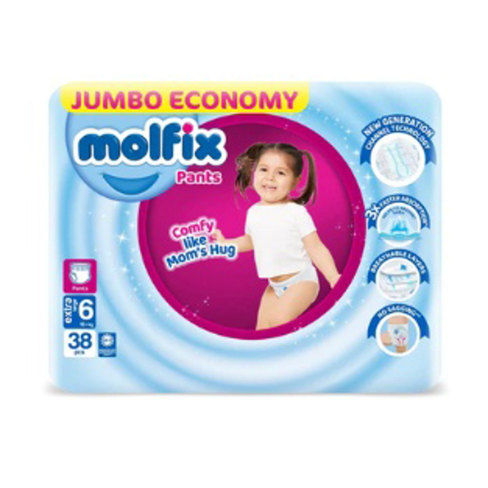 Picture of Molfix Baby Pants Jumbo Economy Xl-6 38pcs