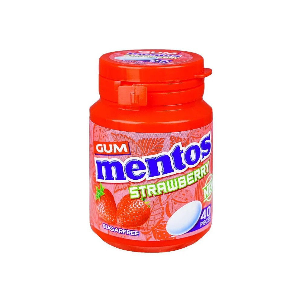 Picture of Mentos Gum Strawberry Sugar free 40Pcs 56GM