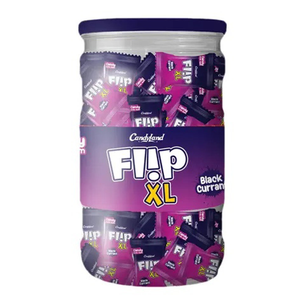 Picture of Candyland Flip Xl Black Currant Candy Gum Jar 50 Pcs 237gm